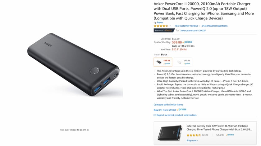 Amazon deal on an Anker portable battery