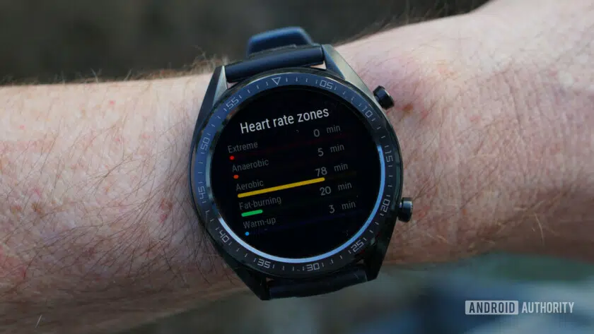 Huawei Watch GT heart rate zones