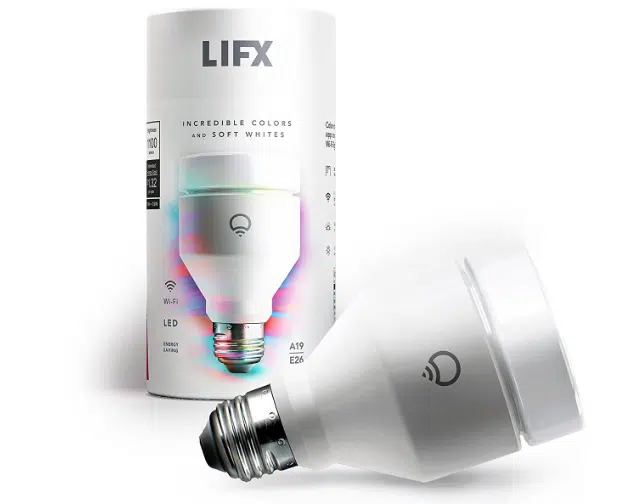 LIFX Smart LED lightbulb a Google Assistant compatible device