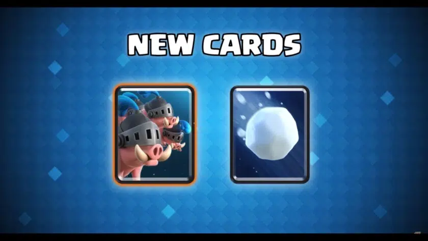 Royal Hogs Giant snowball new cards clash royale