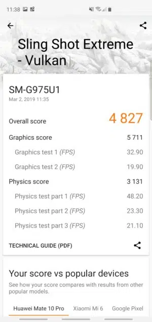 Samsung Galaxy S10 Plus 3DMark Benchmark