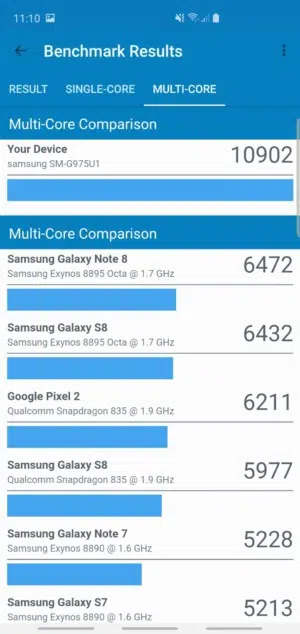 Samsung Galaxy S10 Plus Geekbench Benchmark