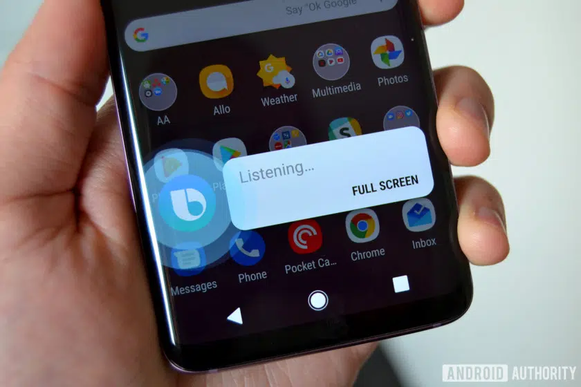 Samsung Bixby on Galaxy S9 smartphone