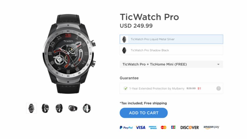 Deal on the Mobvoi TicWatch Pro