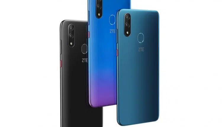 The ZTE Blad V10 renders in various colors from behind.