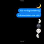 Facebook Messenger dark mode screenshot