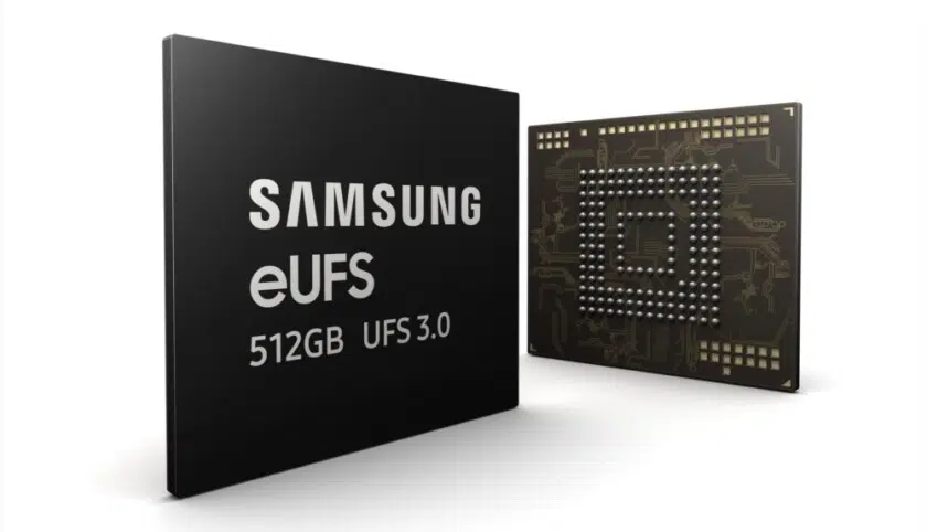 A Samsung eufs 3.0 storage chip render. 