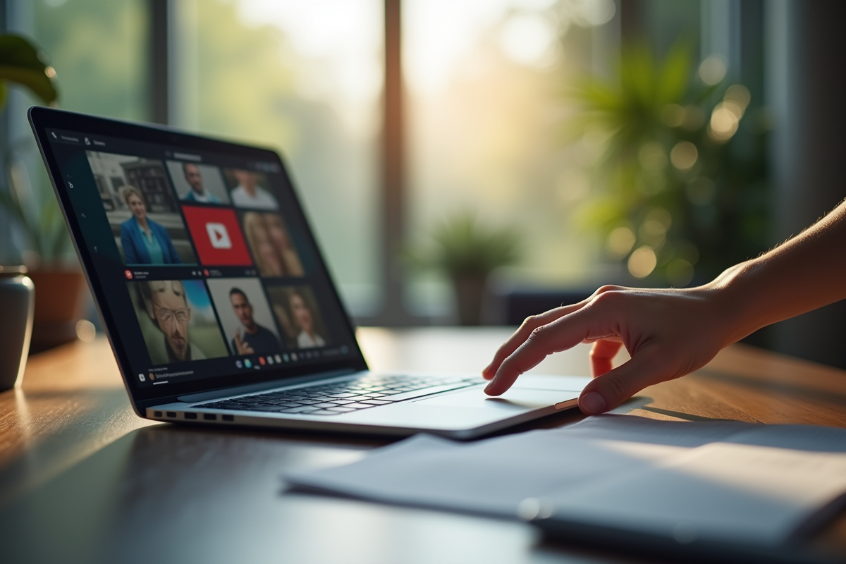 Espace de travail moderne avec ordinateur et smartphone