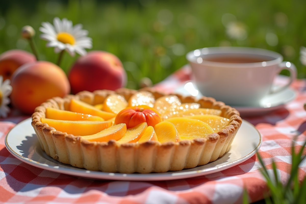 tarte pêches