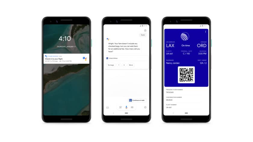 Google Assistant Check into Flights
