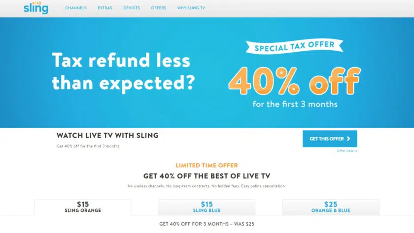 Sling TV 40 Percent Off
